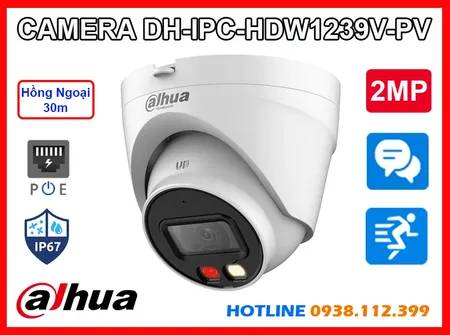 Camera Dahua DH-IPC-HDW1239V-PV (2MP),thông số Thiết Bị Camera DH-IPC-HDW1239V-PV,DH-IPC-HDW1239V-PV Giá Hấp Dẫn,chất lượng DH-IPC-HDW1239V-PV 2.0 megapixel FULL HD 1080P