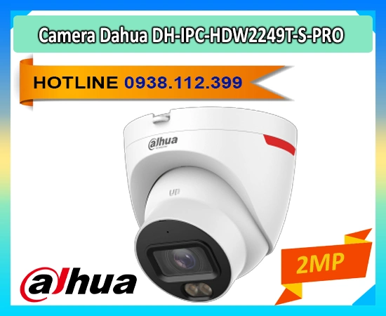 Camera Dahua DH-IPC-HDW2249T-S-PRO 2MP, Camera dome Dahua 2MP có mic, Camera an ninh Dahua HDW2249T-S-PRO, Camera Dahua Starlight 2MP, Camera Dahua H265+ 2MP, Camera Dahua AI-ISP 2MP, Camera Dahua IP67 2MP