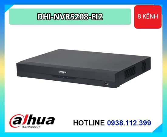 Lắp đặt camera Đầu ghi IP 8 kênh DAHUA DHI-NVR5208-EI2