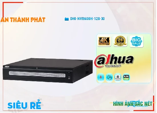  Đầu Ghi Camera  DHI-NVR608H-128-XI với thông số quan trọng Tích hợp khả năng Công Nghệ AI lưu trữ lâu hơn H.265+/H.265/H.264+/H.264 Tích hợp công nghệ IP