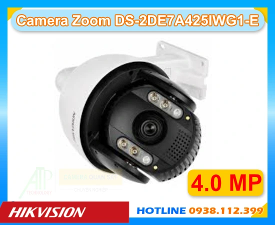  Camera PTZ Zoom Hikvision DS-2DE7A425IWG1-E sở hữu độ phân giải 4MP sắc nét zoom quang học 25x và hồng ngoại tầm xa 200m đáp ứng hiệu quả nhu cầu giám sát khu vực rộng.