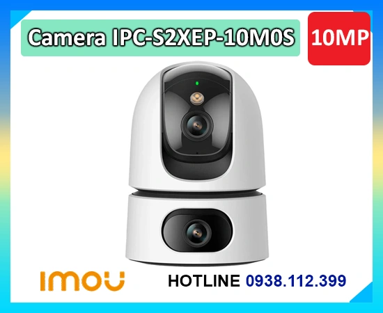  Camera WiFi IPC-S2XEP-10M0S sở hữu 2 ống kính 5.0MP, tổng độ phân giải 10MP cho hình ảnh siêu nét và góc quan sát toàn diện. Hỗ trợ AIgo Play, đàm thoại 2 chiều, còi báo, Wi-Fi 6 cùng 4 chế độ ánh sáng kép thông minh, mang đến trải nghiệm giám sát thông minh, an toàn, tiện lợi.