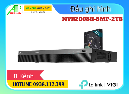 Lắp đặt camera Đầu Ghi VIGI NVR2008H-8MP-2TB Tích Hợp Ổ Cứng 2TB