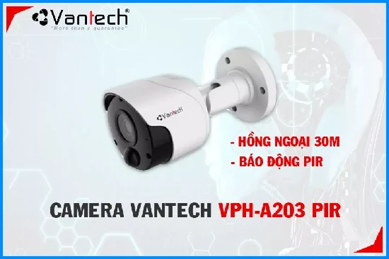  Lắp Camera Vantech VPH-A203 PIR bảo vệ an ninh hiệu quả với hình ảnh giám sát Full HD 1080P qua điện thoại, máy tính, báo động chống trộm hiệu quả, camera quan sát VPH-A203 PIR có giá rẻ tiết kiệm dành cho bạn khi mua hàng tại An Thành Phát