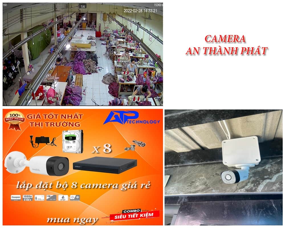 Bộ 8 camera cho nhà xưởng giá rẻ