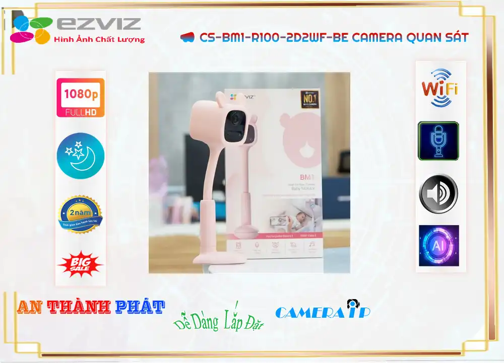 CS-BM1-R100-2D2WF-Be sắc nét Wifi Ezviz