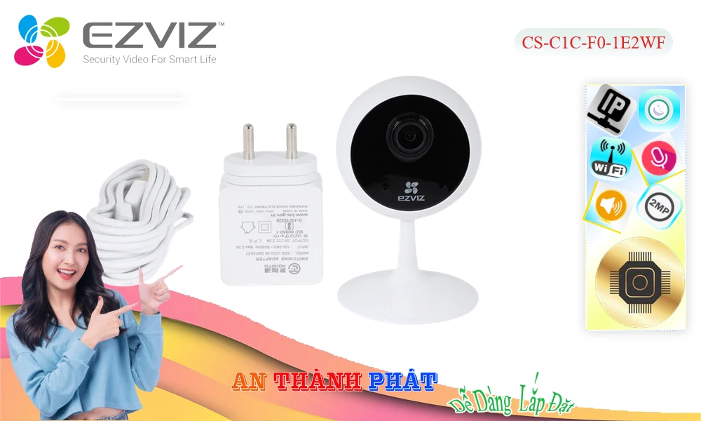 Camera Wifi Ezviz CS-C1C-F0-1E2WF Tiết Kiệm