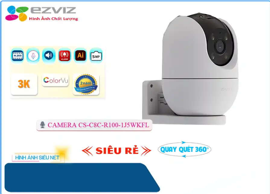 Camera Wifi EZviz CS-C8c-R100-1J5WKFL Camera Wifi EZviz CS-C8c-R100-1J5WKFL