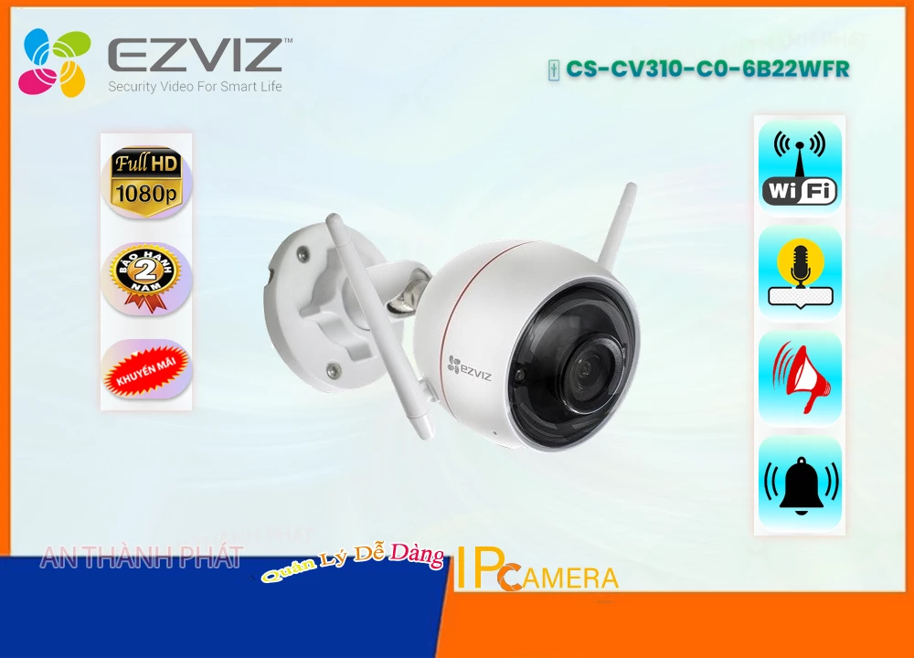 CS-CV310-C0-6B22WFR sắc nét Wifi Ezviz CS-CV310-C0-6B22WFR sắc nét Wifi Ezviz