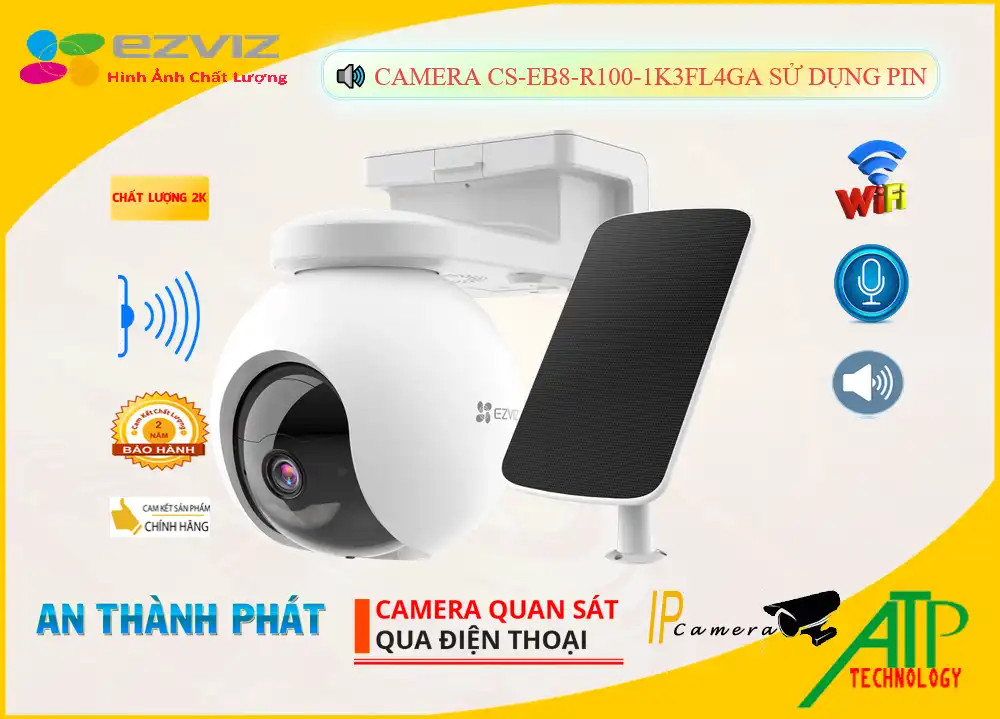 CS-EB8-R100-1K3FL4GA sắc nét Wifi Ezviz CS-EB8-R100-1K3FL4GA sắc nét Wifi Ezviz