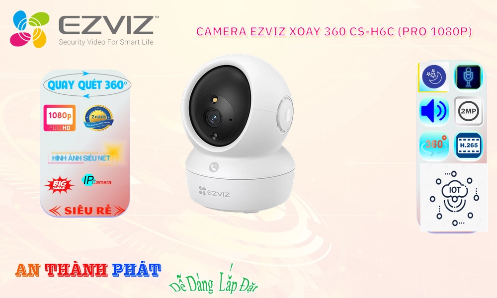 CS-H6c (Pro 1080P) Hình Ảnh Đẹp Wifi Ezviz