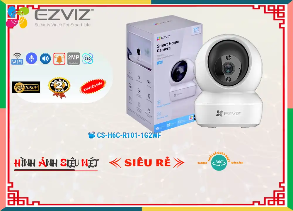 CS-H6c-R101-1G2WF sắc nét Wifi Ezviz