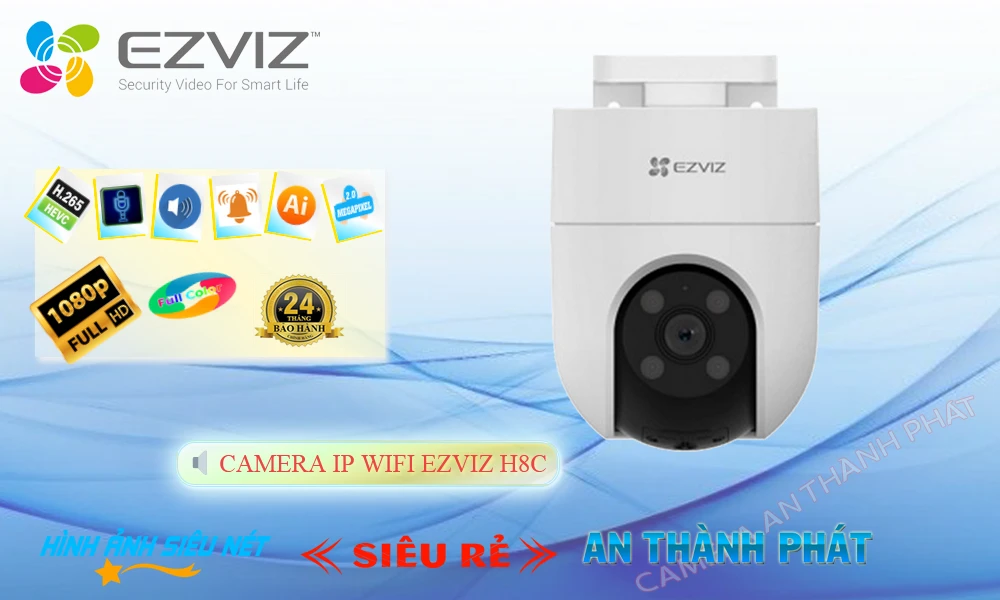 Camera Quay Xoay WIFI 2K  CS-H8c-R100-1J4WKFL  Ezviz