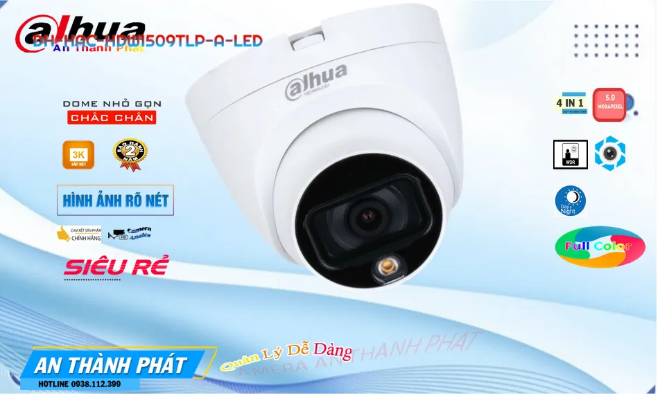 DH-HAC-HDW1509TLP-A-LED sắc nét Dahua