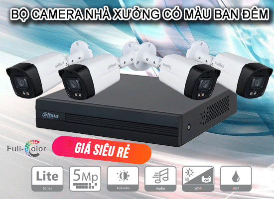 Bộ Camera Nhà Xưởng Có Màu Ban Đêm, camera màu ban đêm, camera nhà xưởng chất lượng, camera giám sát ban đêm, hệ thống camera màu ban đêm, giải pháp camera màu ban đêm.