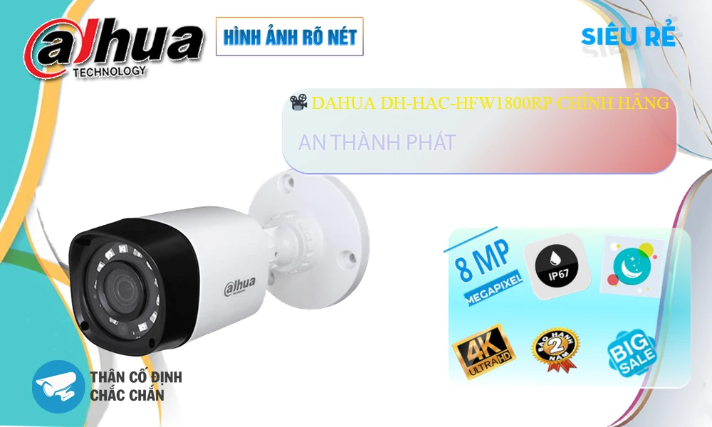 DH-HAC-HFW1800RP sắc nét Dahua