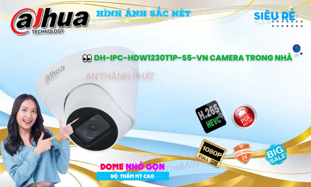 DH-IPC-HDW1230T1P-S5-VN sắc nét Dahua DH-IPC-HDW1230T1P-S5-VN sắc nét Dahua