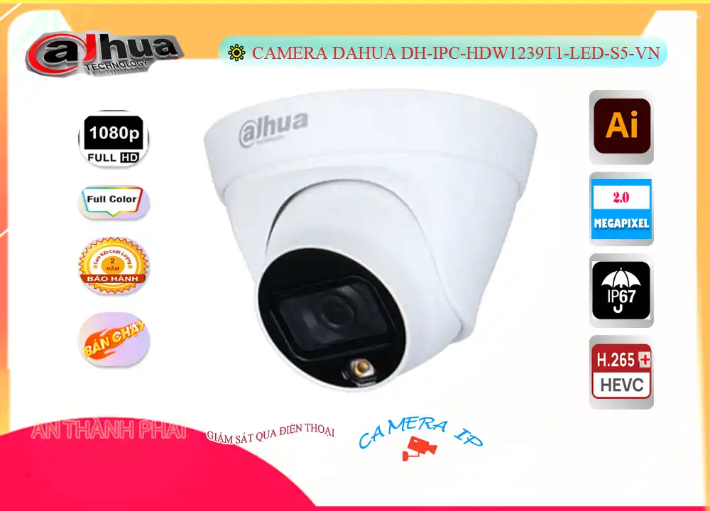 DH-IPC-HDW1239T1-LED-S5-VN sắc nét Dahua DH-IPC-HDW1239T1-LED-S5-VN sắc nét Dahua