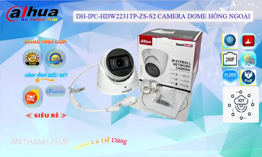 DH-IPC-HDW2231TP-ZS-S2 sắc nét Dahua
