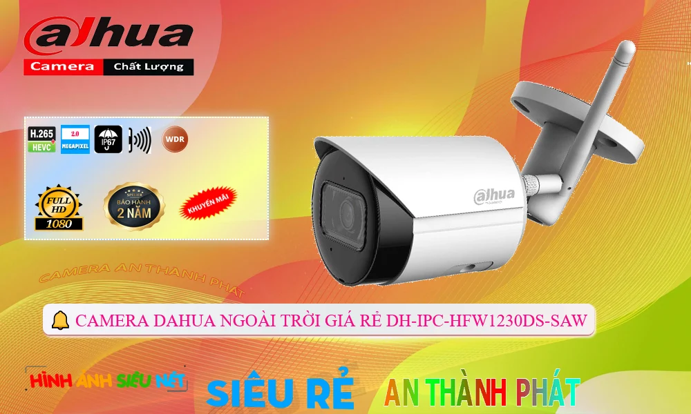 Camera An Ninh Thiết Bị Mạng DH-IPC-HFW1230DS-SAW Sắt Nét