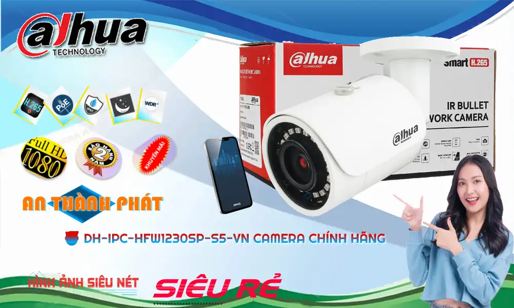 DH-IPC-HFW1230SP-S5-VN sắc nét Dahua