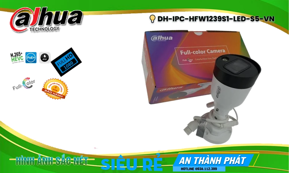 DH-IPC-HFW1239S1-LED-S5-VN sắc nét Dahua