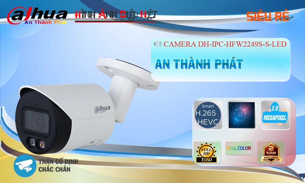 DH-IPC-HFW2249S-S-LED sắc nét Dahua DH-IPC-HFW2249S-S-LED sắc nét Dahua