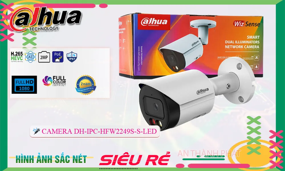 DH-IPC-HFW2249S-S-LED sắc nét Dahua DH-IPC-HFW2249S-S-LED sắc nét Dahua