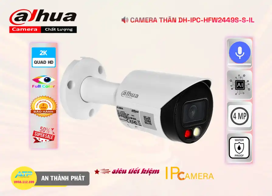 DH-IPC-HFW2449S-S-IL sắc nét Dahua
