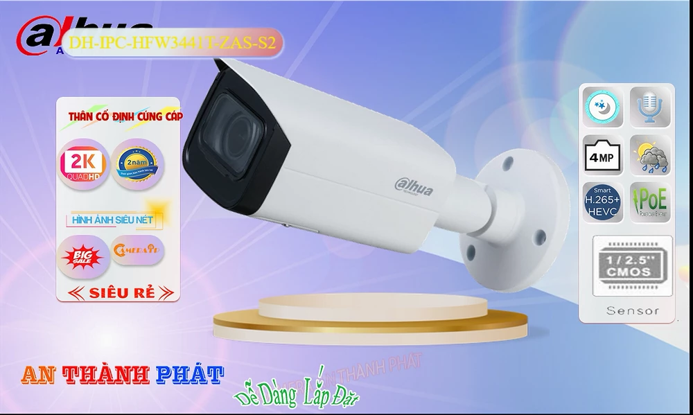 DH-IPC-HFW3441T-ZAS-S2 sắc nét Dahua