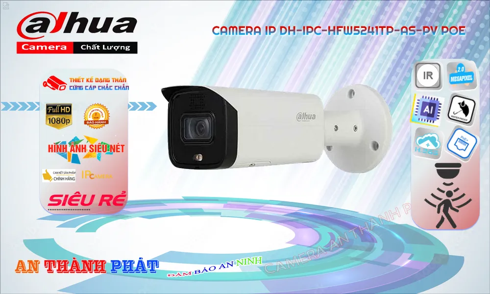 Camera IP Ngoài Trời DH-IPC-HFW5241TP-AS-PV