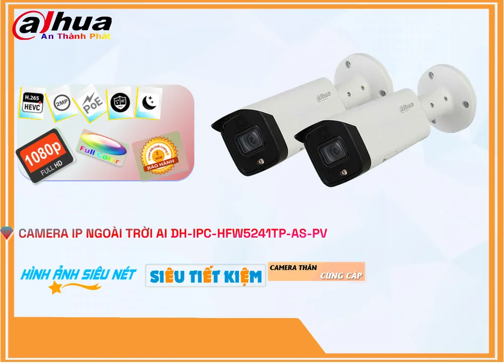 Camera IP Ngoài Trời DH-IPC-HFW5241TP-AS-PV,Bán Giá DH-IPC-HFW5241TP-AS-PV,DH-IPC-HFW5241TP-AS-PV Giá chiết khấu,bán ,phân phối  Loại Camera ,Nơi Lắp DH-IPC-HFW5241TP-AS-PV Ip POE sắc nét ,DH-IPC-HFW5241TP-AS-PV giá mới nhất,Giá Bán DH-IPC-HFW5241TP-AS-PV,DH-IPC-HFW5241TP-AS-PV giá hấp dẫn,DH-IPC-HFW5241TP-AS-PV bán rẻ