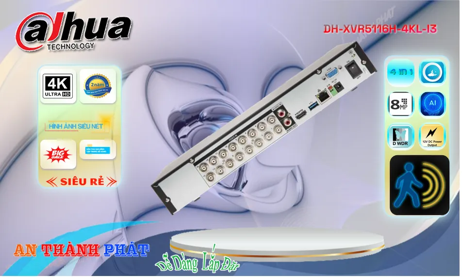 DH-XVR5116H-4KL-I3 sắc nét Dahua ➠ DH-XVR5116H-4KL-I3 sắc nét Dahua ➠