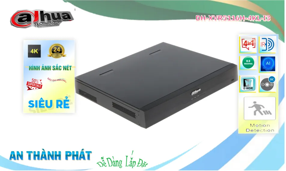 DH-XVR5116H-4KL-I3 sắc nét Dahua ➠ DH-XVR5116H-4KL-I3 sắc nét Dahua ➠