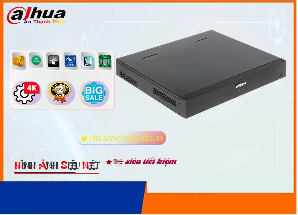 DH-XVR5116H-4KL-I3 sắc nét Dahua ➠ DH-XVR5116H-4KL-I3 sắc nét Dahua ➠