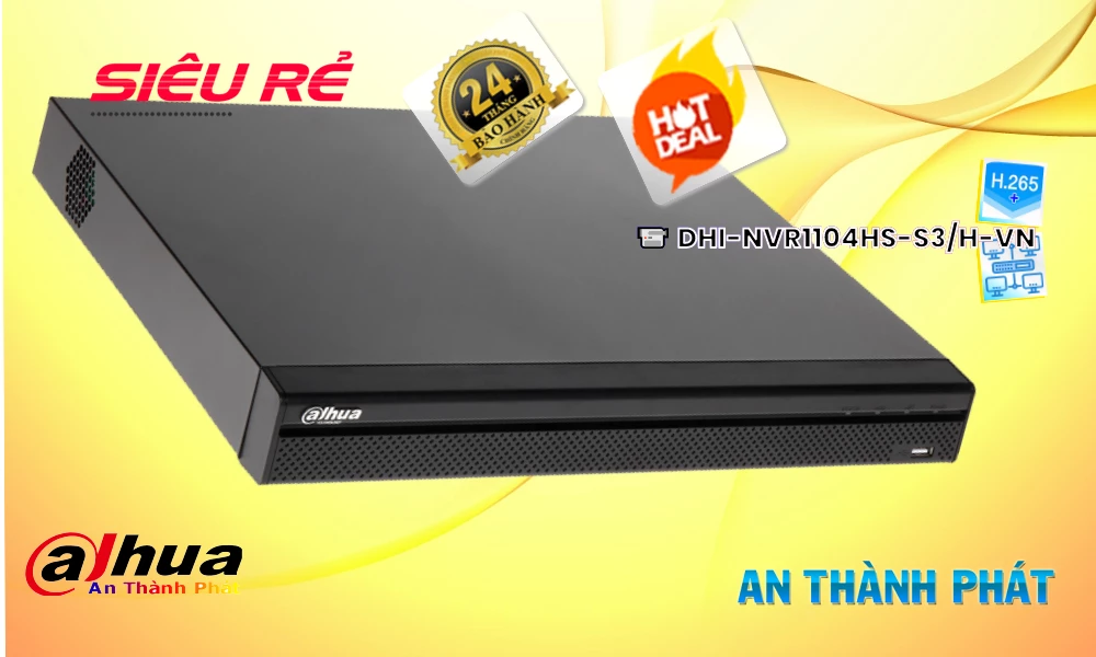 DHI-NVR1104HS-S3/H-VN sắc nét Dahua