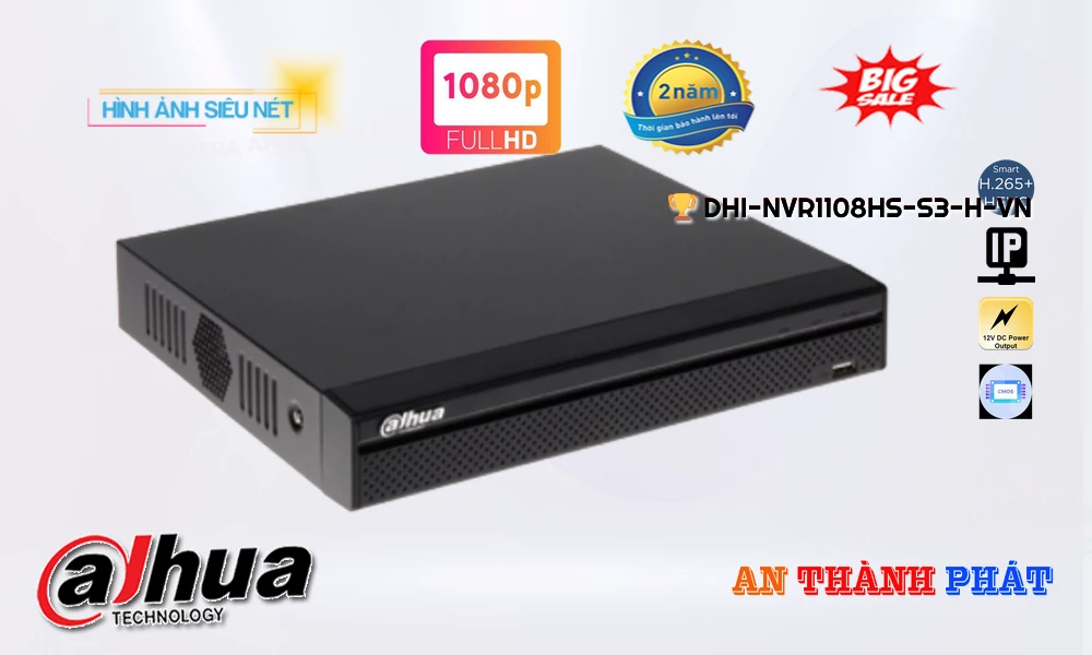 DHI-NVR1108HS-S3/H-VN sắc nét Dahua
