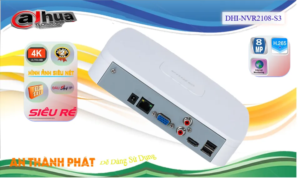 DHI-NVR2108-S3 sắc nét Dahua