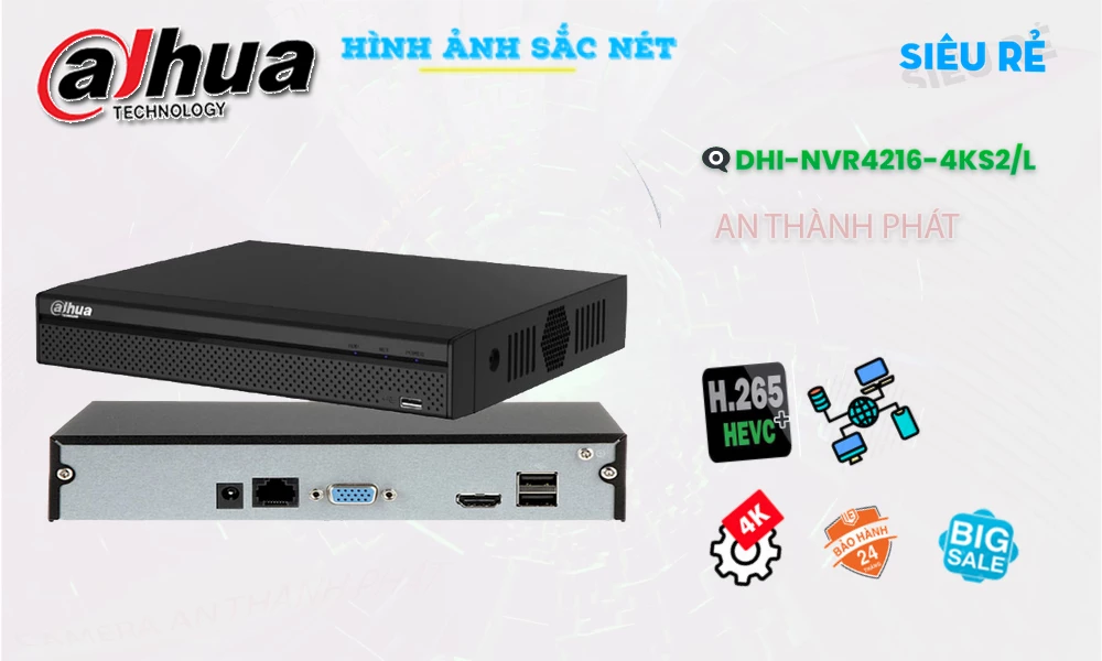 DHI-NVR4216-4KS2-L sắc nét Dahua DHI-NVR4216-4KS2-L sắc nét Dahua