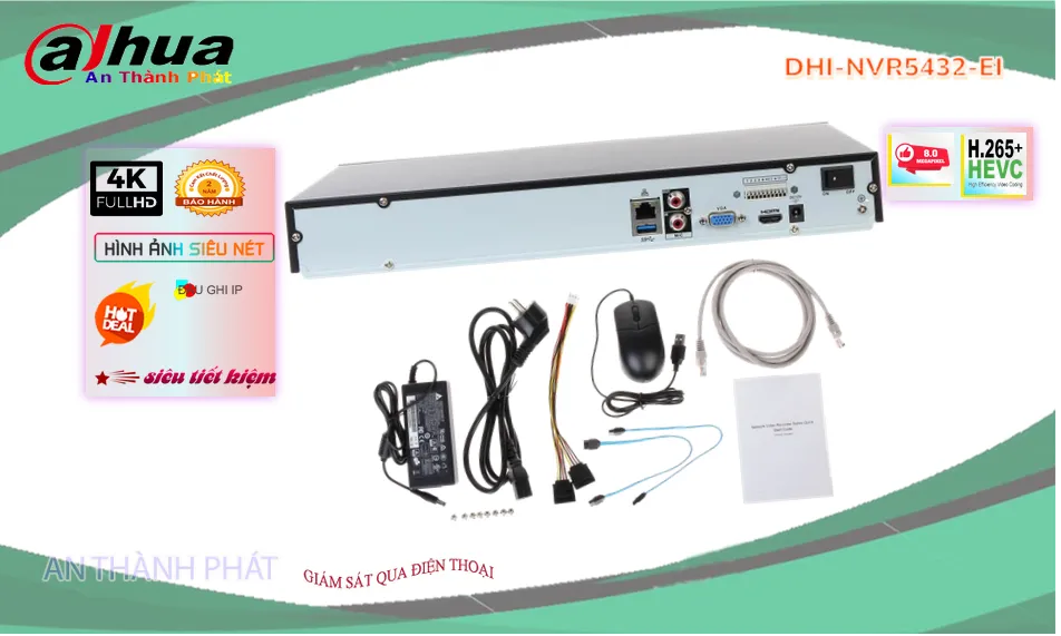 ➠  DHI-NVR5432-EI sắc nét Dahua