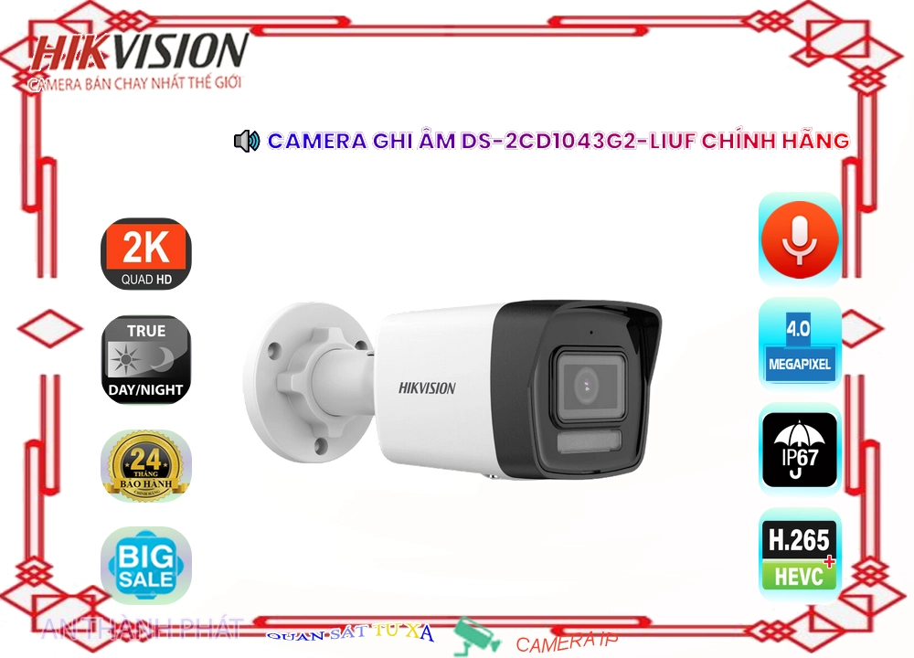 Camera Hikvision IP DS-2CD1043G2-LIUF Camera Hikvision IP DS-2CD1043G2-LIUF