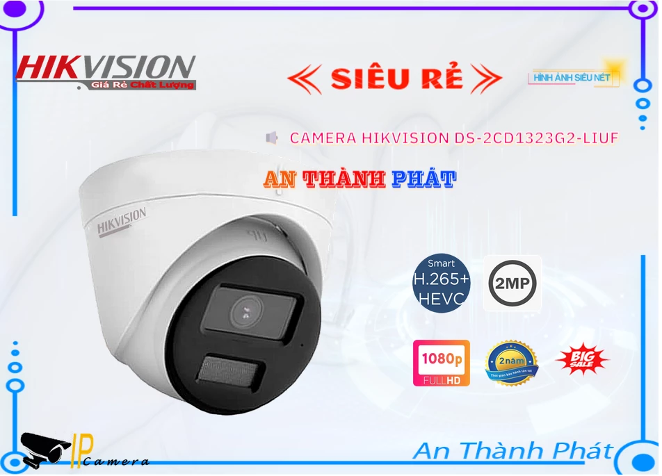 DS-2CD1323G2-LIUF sắc nét Hikvision DS-2CD1323G2-LIUF sắc nét Hikvision