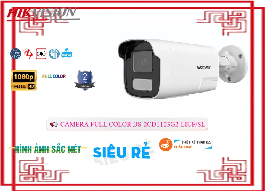 DS-2CD1T23G2-LIUF/SL sắc nét Hikvision DS-2CD1T23G2-LIUF/SL sắc nét Hikvision