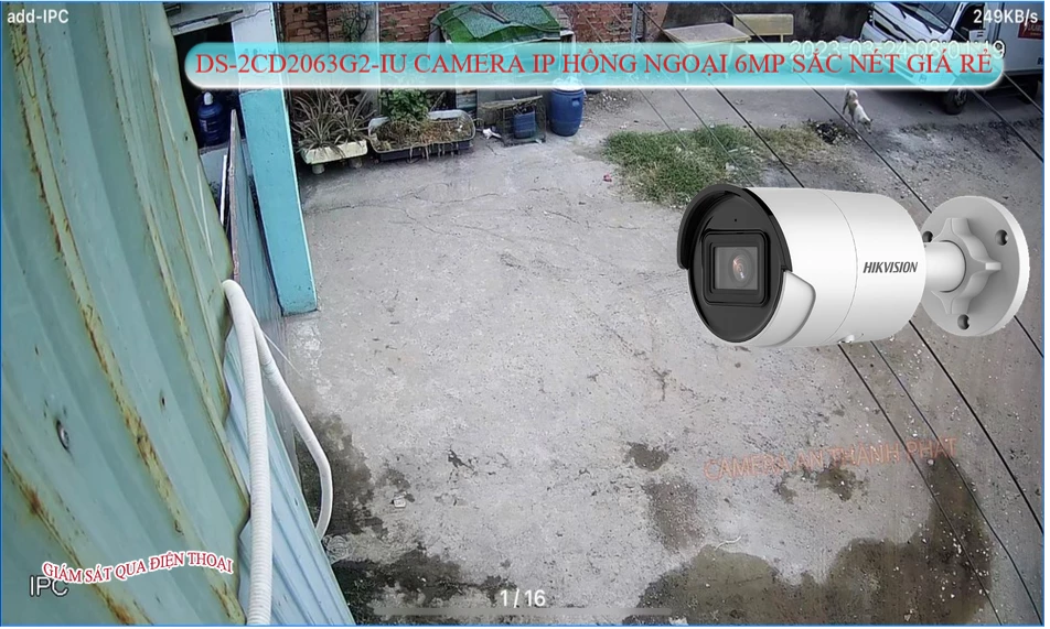 DS-2CD2063G2-IU sắc nét Hikvision