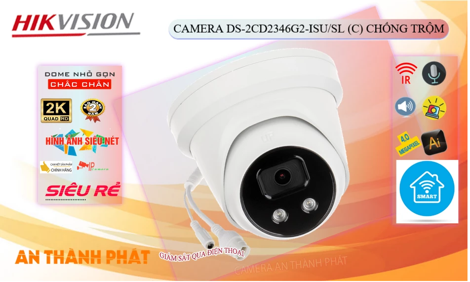 DS-2CD2346G2-ISU/SL(C) sắc nét Hikvision