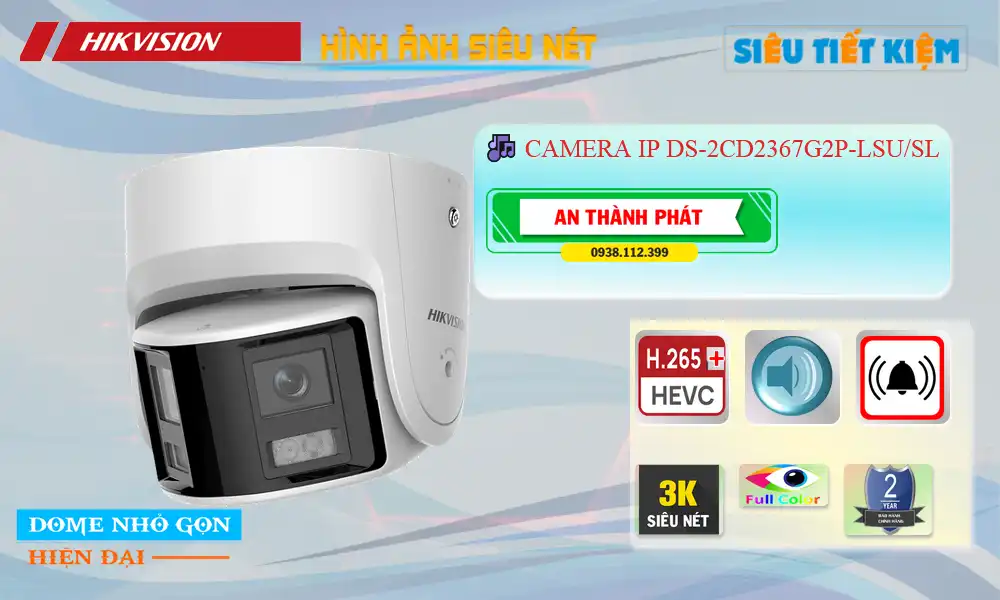 DS-2CD2367G2P-LSU/SL sắc nét Hikvision DS-2CD2367G2P-LSU/SL sắc nét Hikvision
