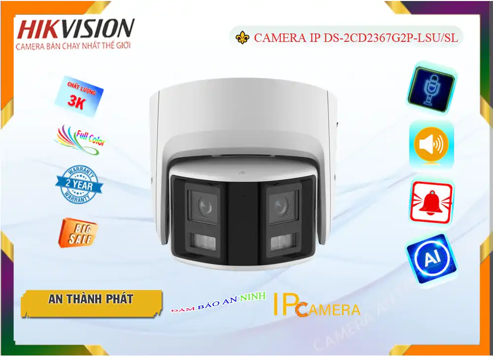 DS-2CD2367G2P-LSU/SL sắc nét Hikvision DS-2CD2367G2P-LSU/SL sắc nét Hikvision