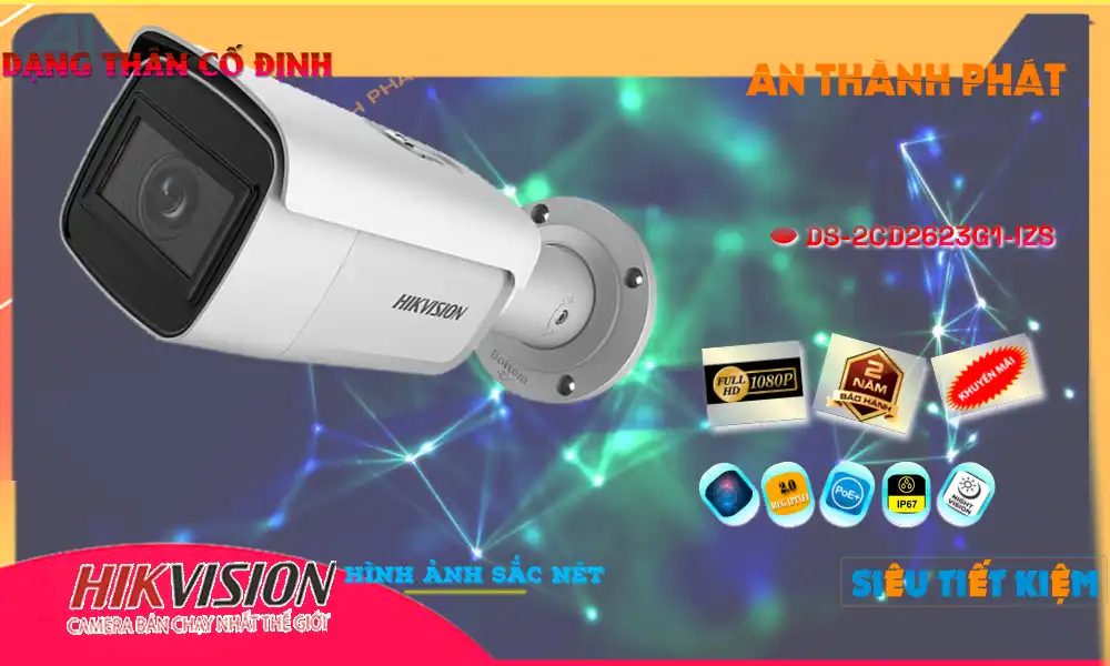 DS-2CD2623G1-IZS sắc nét Hikvision