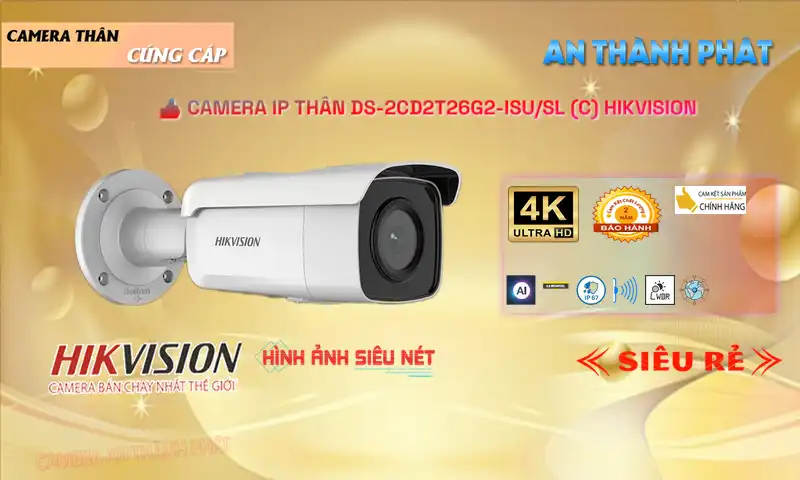 DS-2CD2T26G2-ISU/SL (C) sắc nét Hikvision