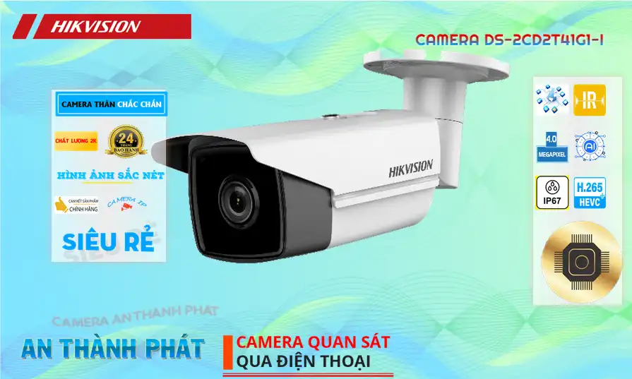 DS-2CD2T41G1-I sắc nét Hikvision